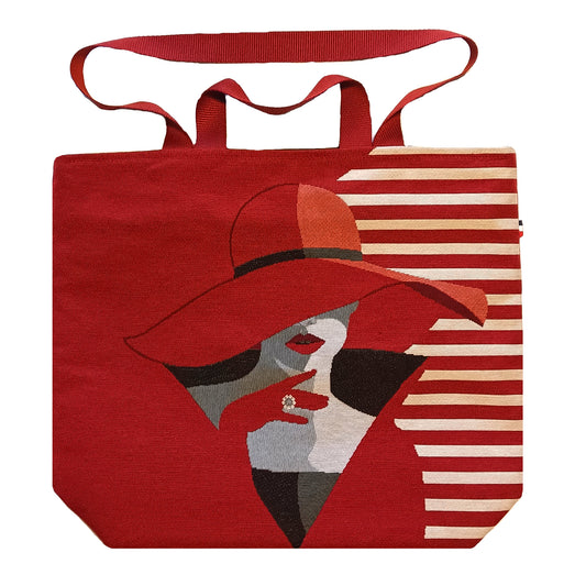 Cabas Femme au chapeau 02